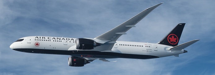 Paris - Toronto : Air Canada assurera la liaison 3 fois par semaine en Boeing 787-900 Dreamliner doté de 298 sièges (tri-classe). - DR