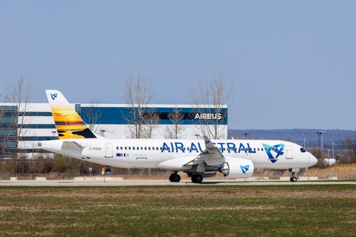 Premier A220-300 d'Air Austral qui va desservir depuis la Réunion : Mayotte et l'Ile Maurice - DR Premier A220-300 d'Air Austral qui va desservir depuis la Réunion : Mayotte et l'Ile Maurice - DR