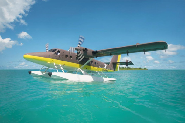 "L’aventure débute dans le salon privé de l'hydravion Cheval Blanc – où des boissons désaltérantes et de ravissantes espadrilles sont offertes aux clients." indique un communiqué de presse - DR "L’aventure débute dans le salon privé de l'hydravion Cheval Blanc – où des boissons désaltérantes et de ravissantes espadrilles sont offertes aux clients." indique un communiqué de presse - DR