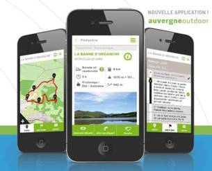 L'application "Auvergne Outdoor" est disponible pour iOS ou Androïd - DR L'application "Auvergne Outdoor" est disponible pour iOS ou Androïd - DR