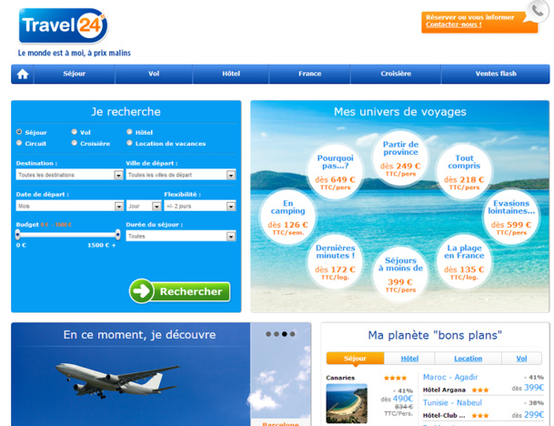 Travel revendra les produits des TO mais ne produira pas de séjours "maisons" - Capture d'écran Travel revendra les produits des TO mais ne produira pas de séjours "maisons" - Capture d'écran