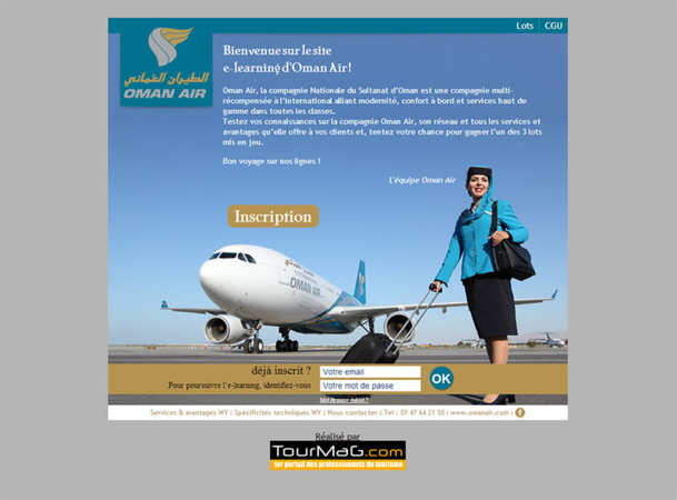 Oman Air : un e-learning pour les agents de voyages et de nombreux lots à gagner ! Oman Air : un e-learning pour les agents de voyages et de nombreux lots à gagner !
