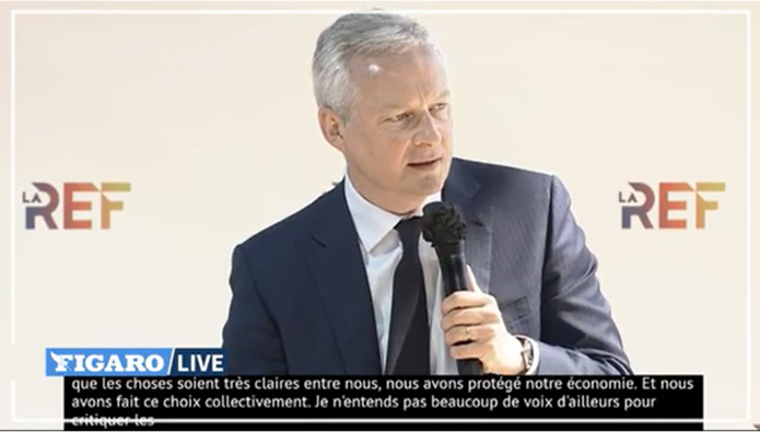 Bruno Le Maire : "Le quoi qu'il en coût c'est fini (...)" mais "nous continuerons à soutenir ceux qui en ont besoin" - DR capture écran Figaro