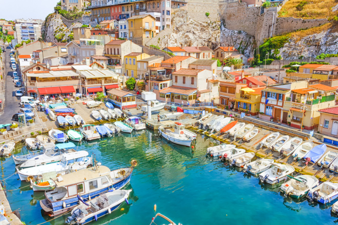 Le célébrissime Vallon des Auffes, une calanquedans le centre de Marseille /crédit DepositPhoto