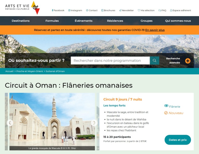 Arts et Vie : les "Flâneries", nouveau concept dans la brochure Évasion 2022 Arts et Vie : les "Flâneries", nouveau concept dans la brochure Évasion 2022