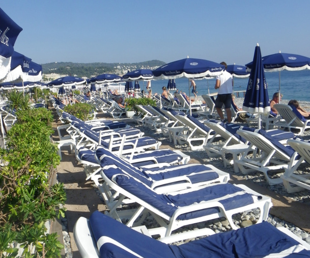 Un audit sur les seules plages concédées de Nice, Cannes, Antibes et Cagnes sur Mer, constate que ces plages réalisent un chiffre d'affaires annuel de près de 100 M€ et emploient 1400 salariés. - DR