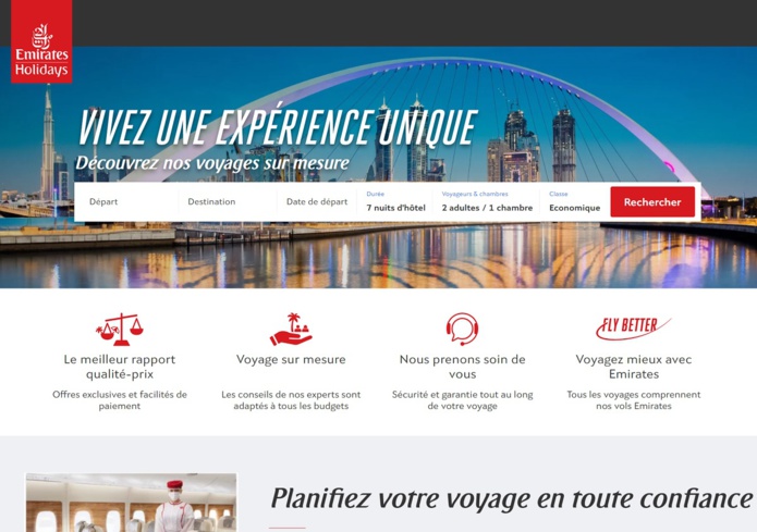 Pour déployer cette nouvelle offre, la compagnie s’est associée à PerfectStay - DR : Emirates Holidays