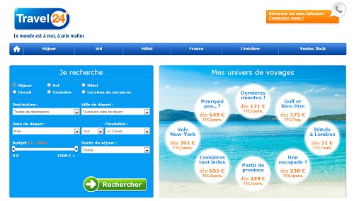 Travel24.fr se positionne comme une agence de voyages en ligne "multi-spécialiste" - Capture d'écran Travel24.fr se positionne comme une agence de voyages en ligne "multi-spécialiste" - Capture d'écran