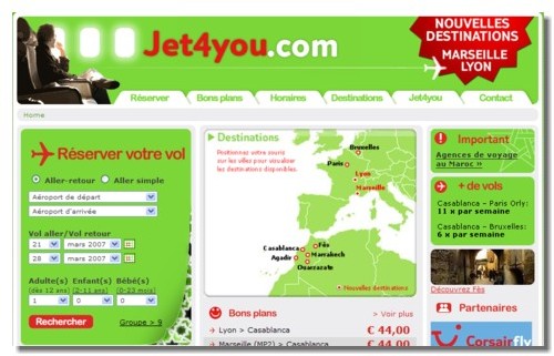 Marseille/Casablanca : Jet4You.com s'implante au départ de MP² Marseille/Casablanca : Jet4You.com s'implante au départ de MP²