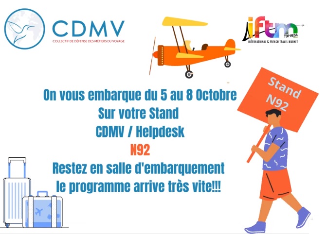 Le CDMV et le Help Desk vous donnent rendez-vous sur l'IFTM Top Resa - DR