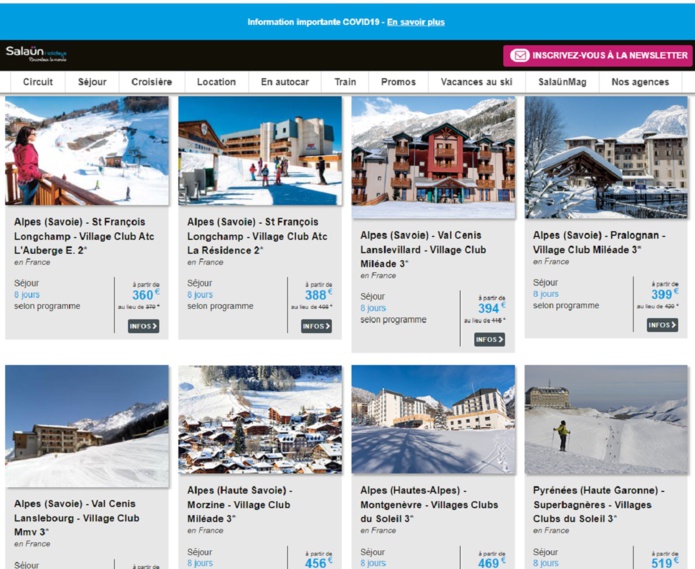Vacances à la montagne : retrouvez les offres de Salaün Holidays dans la brochure Alpes Express - DR