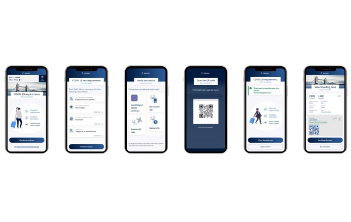 Avant de proposer aux passagers de scanner ou de télécharger leurs documents de santé, Traveler ID for Safe Travel vérifie les exigences de leur destination en fonction des réglementations nationales - DR : Amadeus Avant de proposer aux passagers de scanner ou de télécharger leurs documents de santé, Traveler ID for Safe Travel vérifie les exigences de leur destination en fonction des réglementations nationales - DR : Amadeus