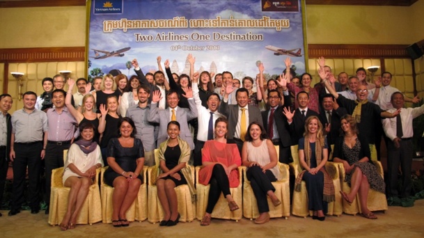 La délégation européenne au grand complet lors du meeting à Siam Reap La délégation européenne au grand complet lors du meeting à Siam Reap
