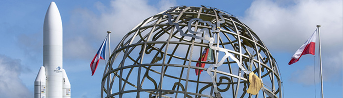 Rond-point Centre Technique / ©CNES/ESA/Arianespace – Optique vidéo du CSG Rond-point Centre Technique / ©CNES/ESA/Arianespace – Optique vidéo du CSG