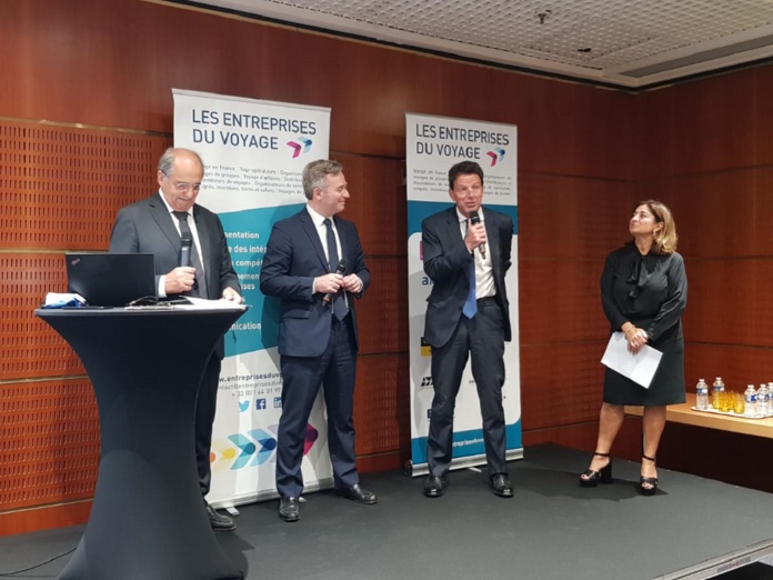 Geoffroy Roux de Bézieux, le président du Medef, est intervenu lors de l'AG des EDV, provoquant parfois quelques froids dans la salle au salon IFTM Top Resa - Crédit photo : CE