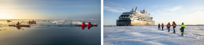 Activité kayak - Activité randonnée en raquettes © StudioPONANT / Olivier Blaud Activité kayak - Activité randonnée en raquettes © StudioPONANT / Olivier Blaud