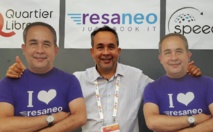 Jean-Pol Leclercq et ses doubles sur le salon IFTM Top Resa - Photo CE Jean-Pol Leclercq et ses doubles sur le salon IFTM Top Resa - Photo CE