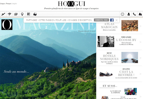 Hoogui est une plateforme qui permet de réserver de A-Z un voyage en ligne, grâce à des forfaits modulables - DR Hoogui est une plateforme qui permet de réserver de A-Z un voyage en ligne, grâce à des forfaits modulables - DR