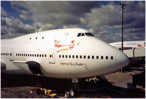 Ce n’est pas pour rien que Richard Branson, qui a lancé Virgin Atlantic en 1982, a fait inscrire sur l’un de ses Boeing 747 : "Spirit of Sir Freddie" - DR Ce n’est pas pour rien que Richard Branson, qui a lancé Virgin Atlantic en 1982, a fait inscrire sur l’un de ses Boeing 747 : "Spirit of Sir Freddie" - DR