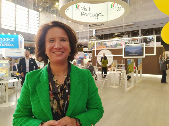 Rita Marques, secrétaire d’Etat du Tourisme portugais, sur le stand de la destination, lors de l’IFTM Top Resa, mercredi 6 octobre 2021. - CL