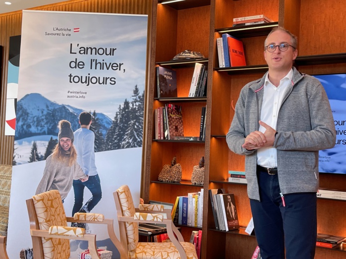 Jean-Paul Héron présente les grandes lignes conductrices de la campagne de promotion hiver de l'Autriche /crédit JDL