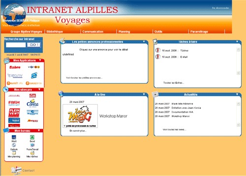Intranet d'Alpilles Voyages Intranet d'Alpilles Voyages