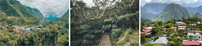 ©IRT_Claire et Arthur Les Droners - montagne Cilaos Petit Serré - Cilaos / ©IRT_Max Coquard (Bestjobers) - sentier Mafate / ©IRT_Serge Gélabert - montagne salazie ©IRT_Claire et Arthur Les Droners - montagne Cilaos Petit Serré - Cilaos / ©IRT_Max Coquard (Bestjobers) - sentier Mafate / ©IRT_Serge Gélabert - montagne salazie