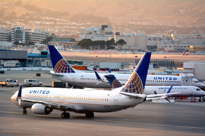 Des avions d'United Airlines à l'aéroport de San-Francisco © depositphotos lucidwaters