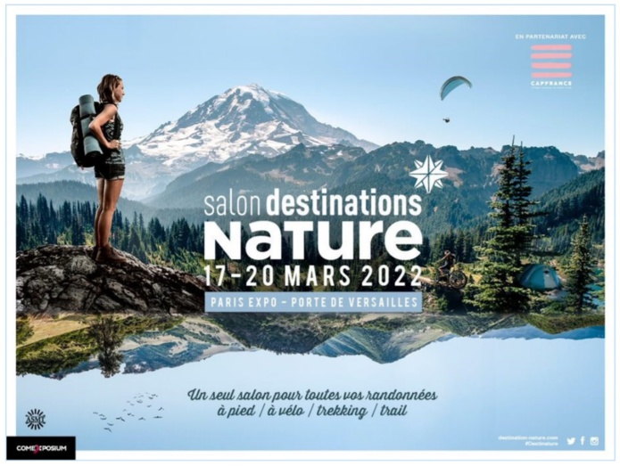 Destinations Nature revient du 17 au 20 mars 2022 à Paris, pour les amateurs de randonnée, d’outdoor et de vacances en plein air - DR : Destinations Nature
