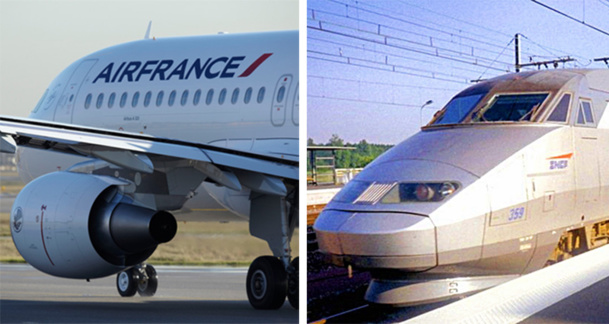 Rien n’interdit à la SNCF d’avoir sa filiale aérienne pas plus que rien n’interdit à Air France d’opérer des TGV - Photomontage - LEROUX, Christophe (Air France)