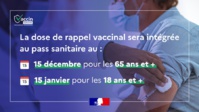 Le pass sanitaire sera désactivé pour tous les Français majeurs à partir du 15 janvier 2022, si absence de rappel" selon Olivier Véran - DR Le pass sanitaire sera désactivé pour tous les Français majeurs à partir du 15 janvier 2022, si absence de rappel" selon Olivier Véran - DR