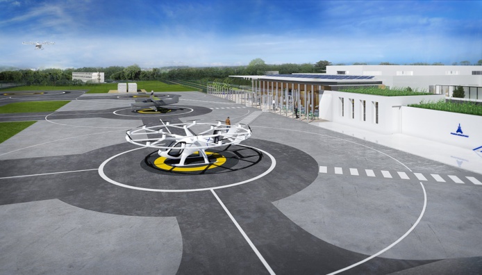 Laérodrome de Pontoise - Cormeilles-en-Vexin devient la zone de test des mobilités urbaines du futur : drones et eVTOL - Image DR Laérodrome de Pontoise - Cormeilles-en-Vexin devient la zone de test des mobilités urbaines du futur : drones et eVTOL - Image DR