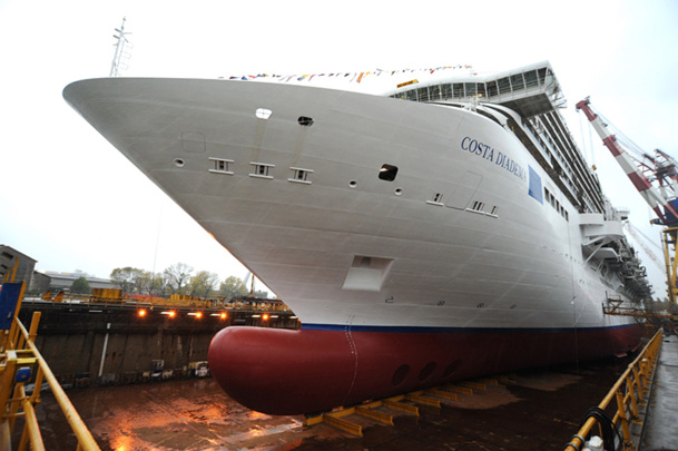 Mise à flot du Costa Diadema aux chantiers navals Fincantieri de Marghera - DR : Costa Crociere