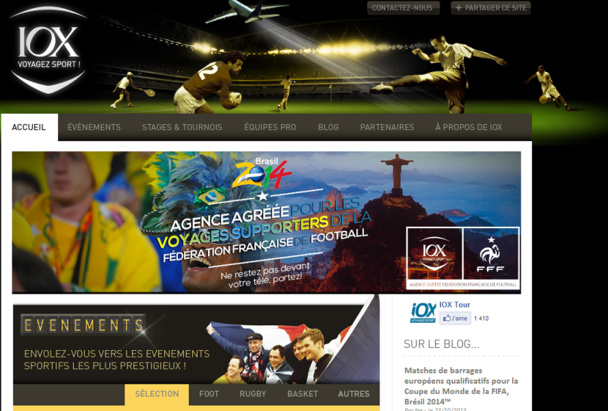 La nouvelle version du site Internet de IOX Tour est en ligne depuis ce mercredi 20 novembre 2013, matin - Capture d'écran La nouvelle version du site Internet de IOX Tour est en ligne depuis ce mercredi 20 novembre 2013, matin - Capture d'écran
