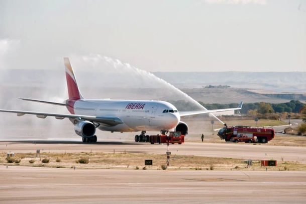 Le baptême du nouvel A 330 à l'aéroport de Madrid - DR Iberia