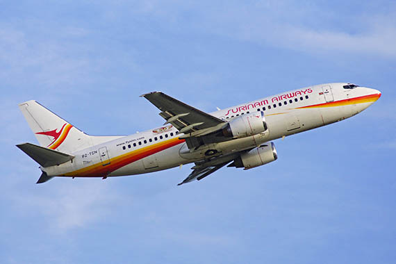 Surinam Airways assure actuellement deux vols sans escale par semaine (les mercredis et dimanche) entre Amsterdam et Paramaribo - DR Surinam Airways assure actuellement deux vols sans escale par semaine (les mercredis et dimanche) entre Amsterdam et Paramaribo - DR