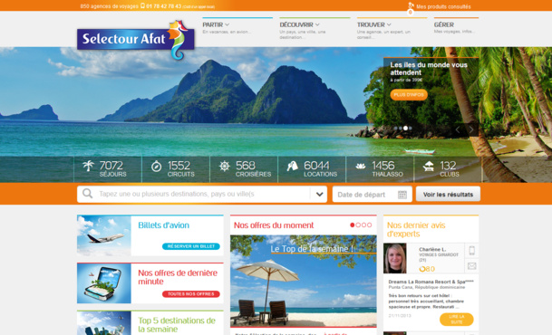 Le nouveau site Selectour-Afat.com qui sera lancé le 11 décembre prochain - DR