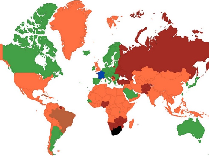 La liste des pays en rouge écarlate a été considérablement réduite - Crédit photo : tourmag La liste des pays en rouge écarlate a été considérablement réduite - Crédit photo : tourmag
