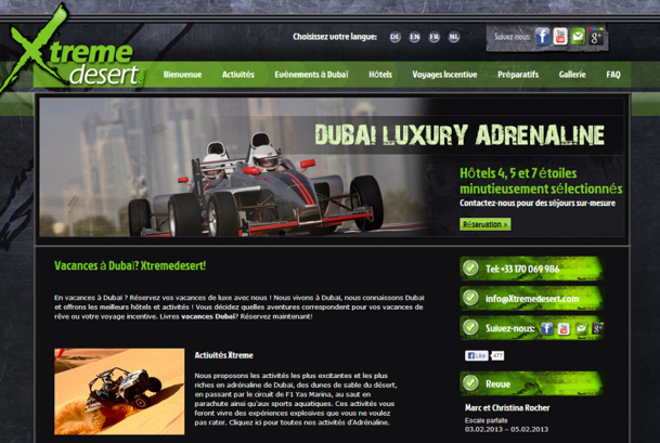 Les différents sites Internet de XTreme Desert restent actifs mais ses équipes ne sont plus joignables - Capture d'écran Les différents sites Internet de XTreme Desert restent actifs mais ses équipes ne sont plus joignables - Capture d'écran
