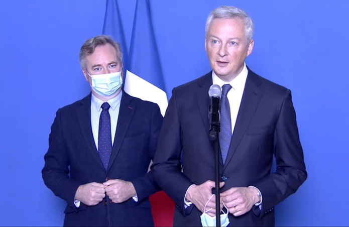 Bruno Le Maire a annoncé le renforcement des mesures de soutien aux secteurs impactés par les restrictions sanitaires - Photo Capture écran