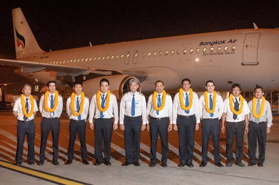 L'Airbus A320 a été livré à Bangkok Airways à l'aéroport de Bangkok - Photo DR