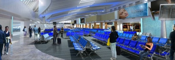 La future salle d'embarquement de l'aéroport Nice Côte d'Azur - DR