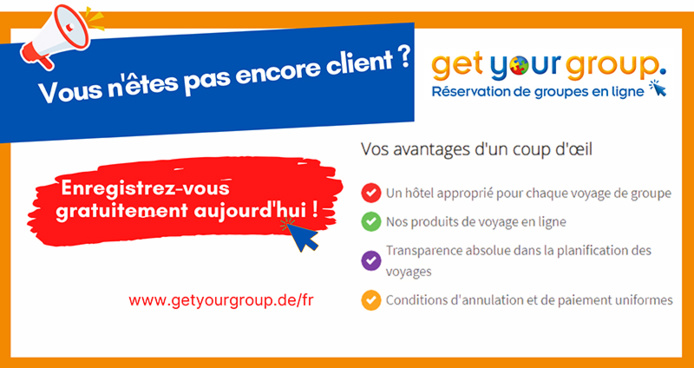 Get Your Group conclut un partenariat avec Ringhotels, l'une des plus grandes chaînes d'hôtels privés d'Allemagne Get Your Group conclut un partenariat avec Ringhotels, l'une des plus grandes chaînes d'hôtels privés d'Allemagne