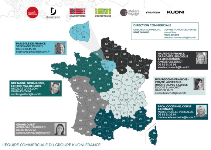 Kuoni France : nouvelle organisation de la direction commerciale