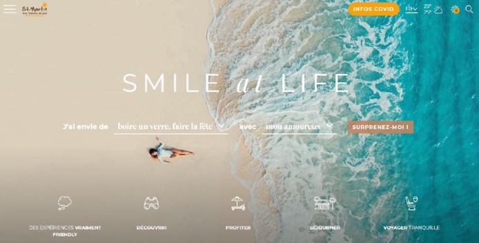 La home page du nouveau site web de Saint-Martin - DR