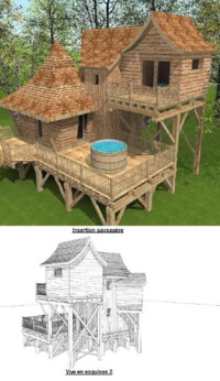 Des cabanes en bois au confort très glamping (© Jardin Zen) Des cabanes en bois au confort très glamping (© Jardin Zen)