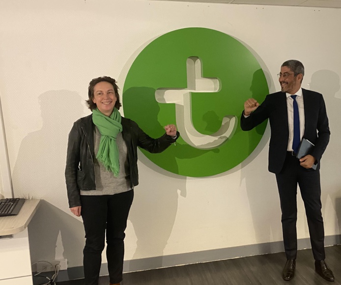 Nathalie Stubler (Transavia) et Adel El Fakir (OT Maroc) heureux de pouvoir de nouveau collaborer - DR : LG