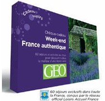 Géo labellise des chèques-cadeaux ''Week-end France authentique'' Géo labellise des chèques-cadeaux ''Week-end France authentique''