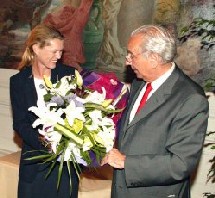 Didier Borotra, Sénateur-Maire de Biarritz, lors de la remise de médaille - photo Bernard