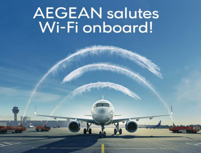 AEGEAN équipe ses avions avec la connexion Wi-Fi haut débit - Crédit photo AEGEAN AEGEAN équipe ses avions avec la connexion Wi-Fi haut débit - Crédit photo AEGEAN